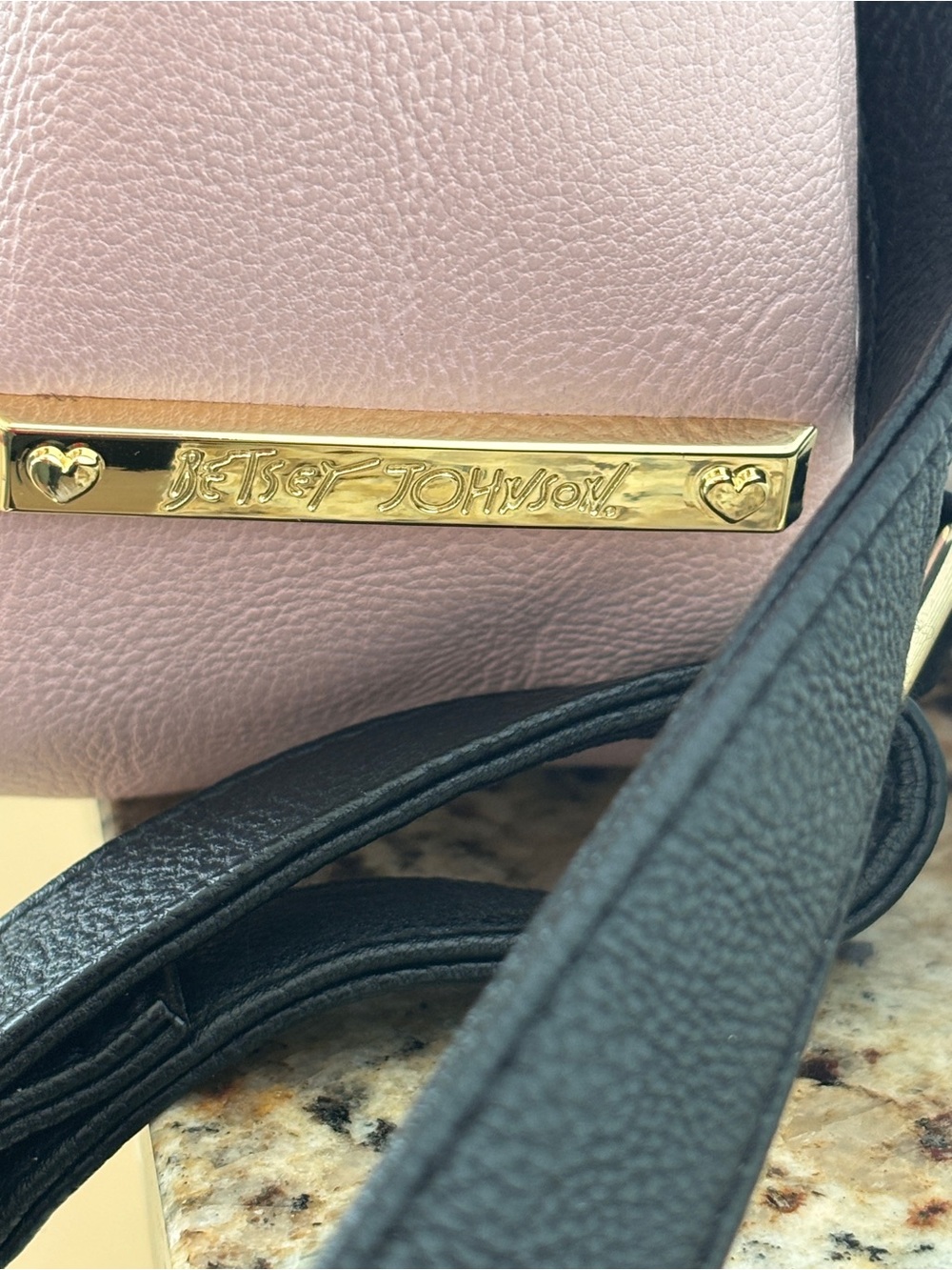 Betsey Johnson Classic Cat Mini Backpack in Blush Pink, Black & Gold - NWOT - Picture 5 of 16